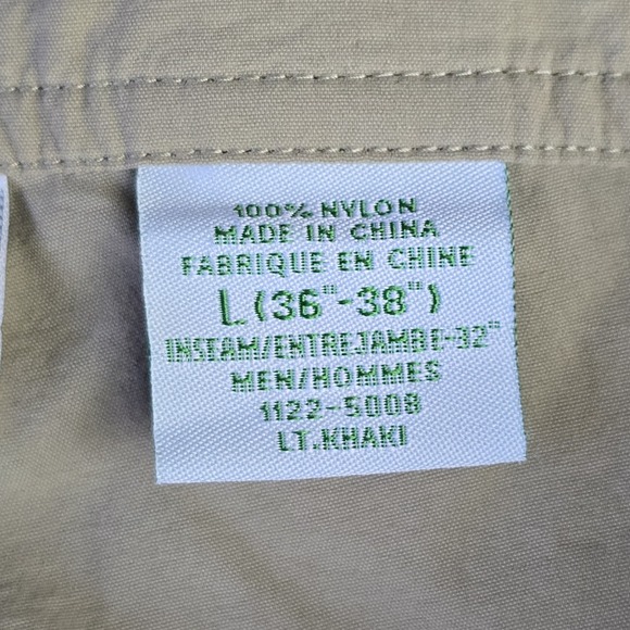 EXOFFICIO Men's Large‎ 36-38 Lt Khaki Convertible Nylon Pants With Insect Shield - Picture 4 of 8